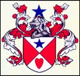 Brassett red and blue crest