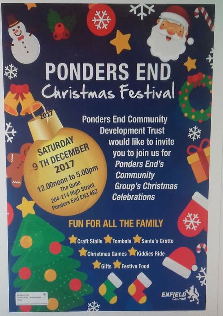 Ponders End Christmas Festival 2024 poster